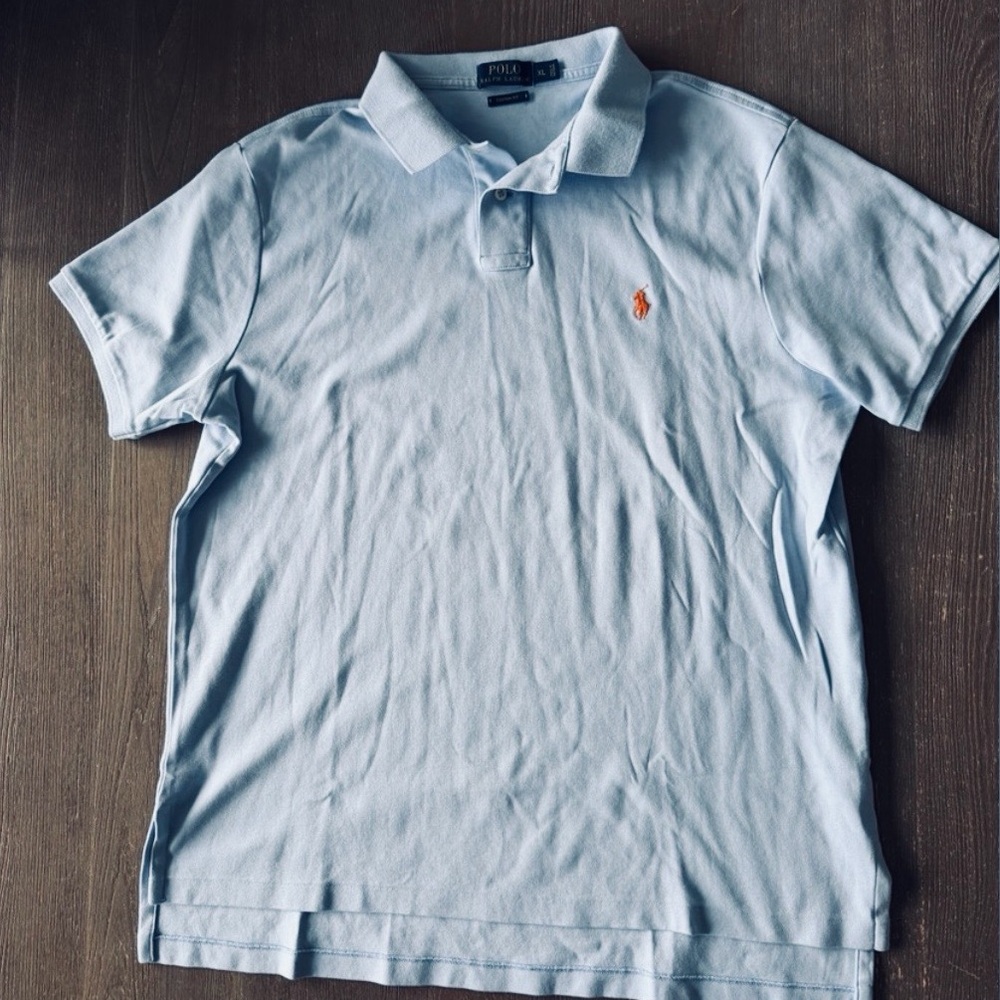 Polo Ralph Lauren Light Blue Short-sleeve Pique Polo
- Custom Fit XL